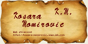 Kosara Momirović vizit kartica